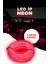 10 Adet Araç Içi Kırmızı Neon Ledi Ip LED Torpido Ledi 2 Metre Neon LED 1