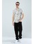 Erkek Slim Fit Kesim Çapa Desenli Dijital Baskılı Apaş Yaka Pamuklu Kısa Kol Gömlek 1