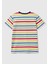 Erkek Çocuk Renkli Mix Çizgili Önü Logo Işlemeli T-Shirt 2