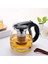 Çaydanlık Paslanmaz Çelik Filtre Kolu Isıya Dayanıklı Cam Çaydanlık Süzgeçli French Press Cam Demlik + Çay Süzgeci 3