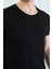 Erkek Slim Fit Likralı Oval Kesim Açık Yaka Basic Body T-Shirt 3