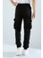 Erkek Slim Fit Full Likralı Bel ve Paça Lastikli Kargo Cep Pantolon 2