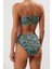 Yeni Leopar Straplez Yüksek Bel Hipster Desenli Straplez Yüksek Bel Hipster Bikini Takımı 5