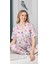 Alissa 6258 Kadın Fil Desenli Patlı Pijama Takımı 2