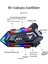 Y20 Motor Kurye Kask Kulaklık Rgb Modlu Bluetooth Motosiklet Kulaklık 5.3 Bluetooth Interkom 2