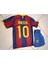 Barcelona Messi 10 Kırmızı Mavi Çocuk Forma 2 Li Set. Forma+Şort 1