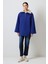 Yakası Kürklü Sweatshirt Indigo 1