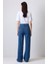 Bol Paça Denim Pantolon Açık Denim 4