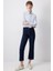 Paçası Püsküllü Denim Pantolon Koyu Denim 1