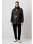 Oversize Kapitone Mont Siyah 1