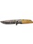 A2150C Kahve Kamp Çakısı 21CM- Manuel, Ahşap Işlemeli Sap,kemerlikli 1