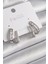 Pirinç Gümüş Renk Zirkon Taşlı Kadın Küpe - TJ-BKP9970 1