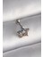 316L Çelik Gümüş Renk Renkli Zirkon Taşlı Yıldız Model Tragus Piercing - TJ-PR1355 1