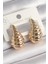 Pirinç Gold Renk Işlemeli Damla Model Kadın Küpe - TJ-BKP10257 1