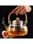 Bambu Saplı Isıya Dayanıklı Borosilikat Cam Süzgeçli Demlik 1000ML, Isıya Dayanıklı Cam Bitki Çayı Demliği 1000ML 3