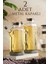 2 'li Set Metal Kapaklı Yağdanlık Cam Borosiklat 750 ml - 1000 ml 1