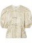 Metallic Cloque Peplum Bluz 1