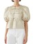 Metallic Cloque Peplum Bluz 5