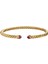 Esnek Spiral Altın Bilezik, 18 Ayar Sarı Altın ve Rhodolite Garnet 3