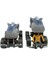 Sürtmeli Dinazor Robota Dönüşen Araba 14 cm - Gri 4
