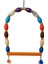 Renkli Boncuklu ve Çanlı Muhabbet Kuşu Salıncağı 11-13.5 cm Renkli 2