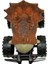 Sürtmeli Dinazor Robota Dönüşen Araba 14 cm - Kahverengi 4