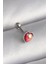 316L Çelik Gümüş Renk Kırmızı Mineli Kalp Tragus Piercing - Lisinya 1