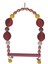 Tünekli Bordo Kadife Boncuklu Kuş Salıncağı 10-16 cm 3