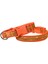 Dalga Desenli Dokuma Köpek Boyun Tasması 1,5 cm x 27-40 cm Turuncu 1