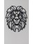 Aslan Duvar Heykeli 2d Siyah 3107831 3