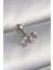 316L Çelik Gümüş Renk Zirkon Taşlı Kurdele Tragus Piercing - Lisinya 1