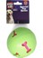 Işıklı Kemik Desenli Plastik Top Köpek Oyuncağı 7,5 cm Yeşil 1