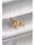 316L Çelik Gold Renk Zirkon Taşlı Sallantı Kalp Detay Tragus Piercing - Lisinya 1
