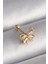 316L Çelik Gold Renk Zirkon Taşlı Kelebek Tragus Piercing - Lisinya 1