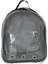 Kalpli Patili Astronot Şeffaf Taşıma Sırt Çantası Gri 24x32x42 Cm 5