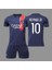 Neymar Jr 10 P:s:g Özel Tasarım Paris-Saint-Germain Bordo/mavi Çocuk Forması 3^lü Set 1