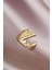 Z Harfli Altın Renk Ayarlamalı Metal Kadın Yüzük 1
