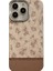 Apple iPhone 11 Pro Max Uyumlu Kılıf Zebana Lily Flowers Silikon Kılıf Açık Kahverengi 1