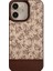 Apple iPhone 12 Uyumlu Kılıf Zebana Lily Flowers Silikon Kılıf Kahverengi 1