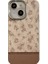Apple iPhone 15 Plus Uyumlu Kılıf Zebana Lily Flowers Silikon Kılıf Açık Kahverengi 1