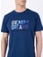 Bisiklet Yaka Baskılı Lacivert Erkek T-Shirt M5SM-TST1292 4