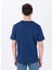 Bisiklet Yaka Baskılı Lacivert Erkek T-Shirt M5SM-TST1292 5