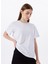Bisiklet Yaka Düz Beyaz Kadın T-Shirt M5SL-TST1858 4