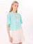 D5SL-TST3508 Mint Bisiklet Yaka Relaxed Baskılı Kadın T-Shirt 1