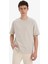 %100 Pamuk Relax Fit Bisiklet Yaka Kısa Kollu Basic Düz Beyaz Tişört 4