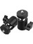 2 Adet Mini Döner Bilyalı Tripod 360 Derece Dönen 1/4 Inç Vida Taki (Yurt Dışından) 1