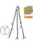 Yüksek Kalite Bükülü 2.5 kg Besi Zinciri 8 mm 70 x 100 cm Küçük-Büyük Baş Hayvan Kurbanlık Zincir 1