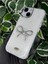 IPHONE 15 Uyumlu Kalpli / Kurdeleli / Kirazlı Simli Kılıf 2
