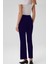 Lacivert Nervürlü Ispanyol Paça Kadın Pantolon 3