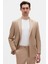 Slim Fit Bej Fitilli Örme Takim Elbise 4EC05ORT01566 3